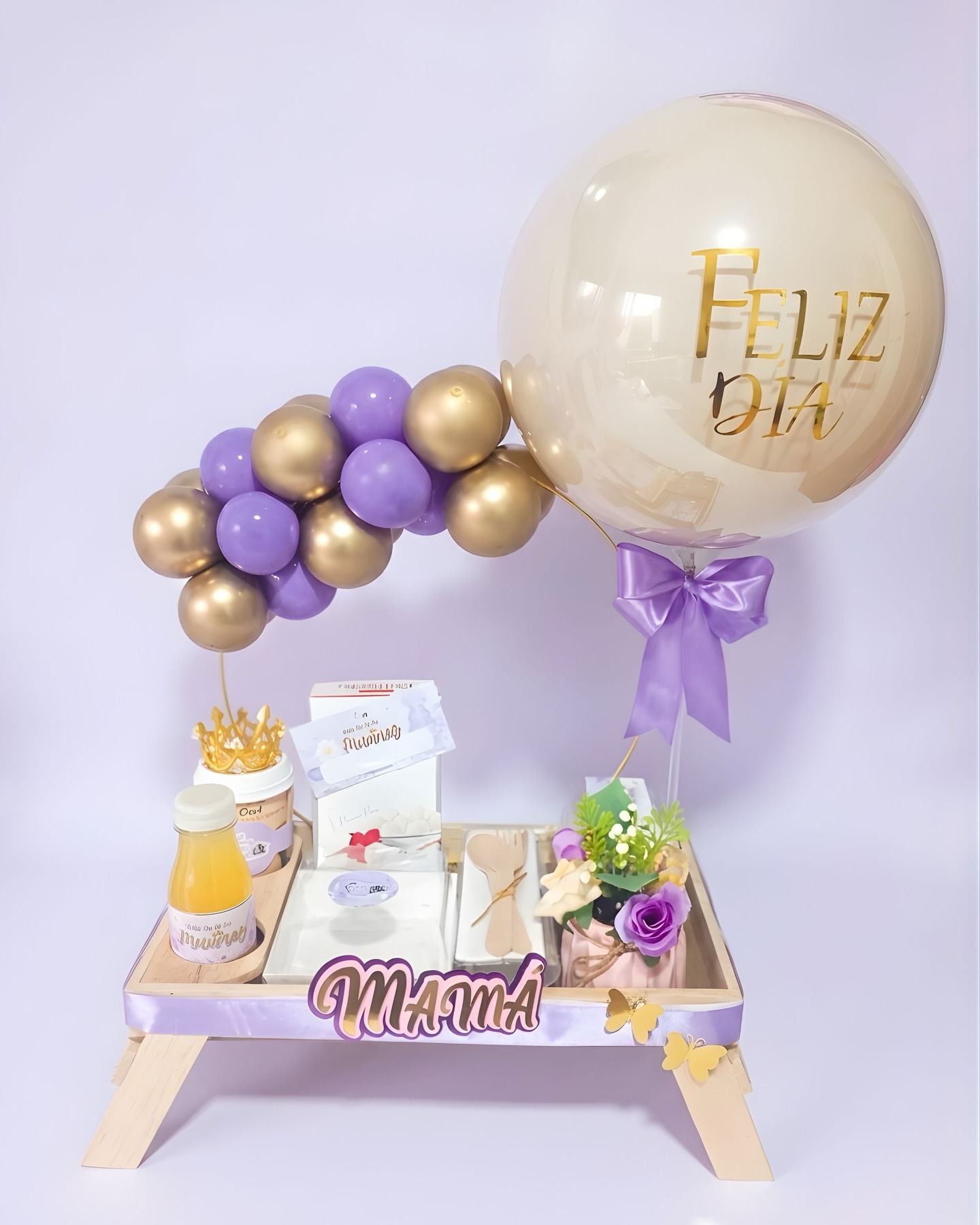 Desayuno sorpresa con globo